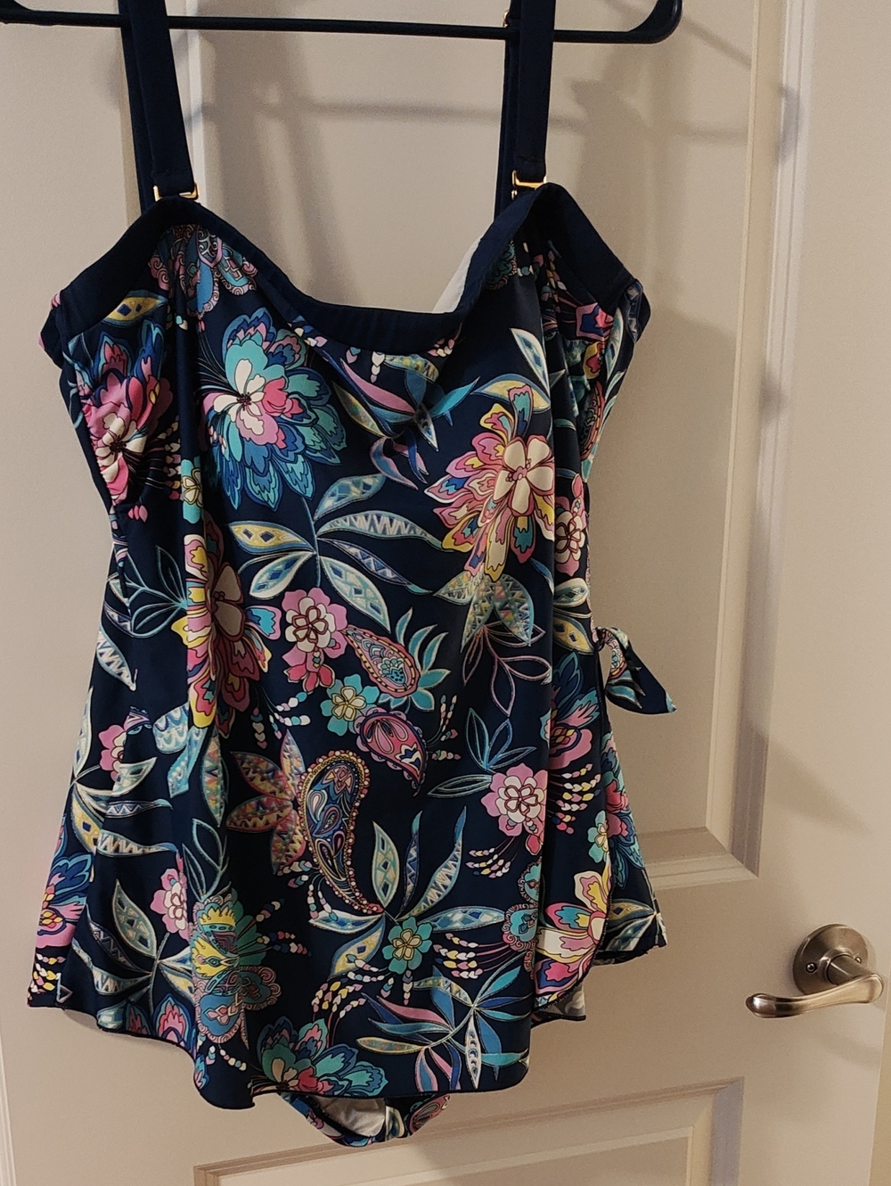 Maxine of Hollywood Navy Floral & Paisley One-Piece Swimsuit